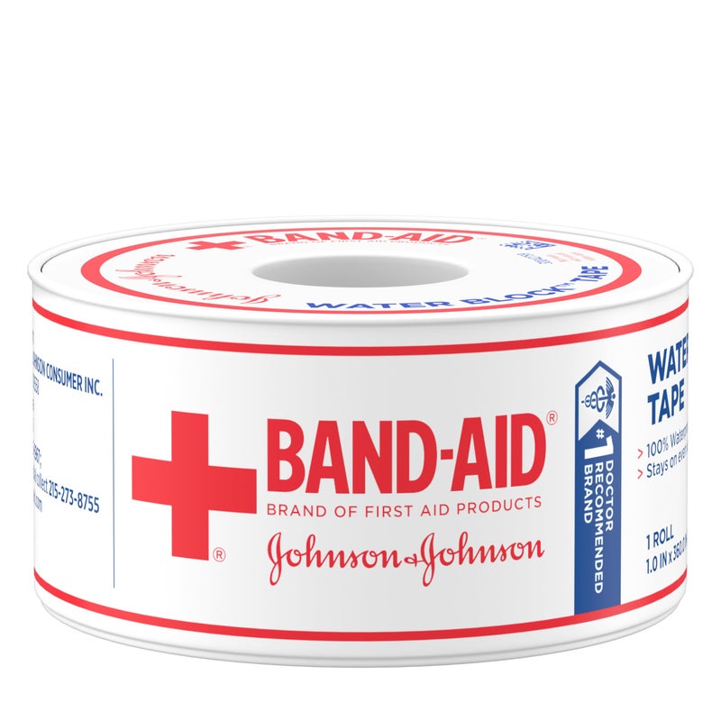 Band-Aid Brand First Aid Water Block 100% Waterproof Self-Adhesive Tape Roll for Durable Wound Care to Firmly Secure Bandages, 1 in by 10 yd - Image 3
